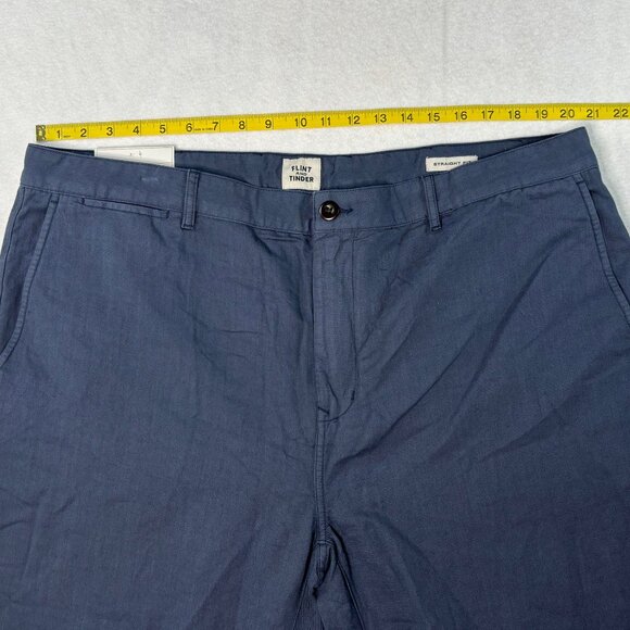 Flint and Tinder 365 Mens 42x32 Navy Blue Pants Casual Chinos Straight Leg - Picture 9 of 16